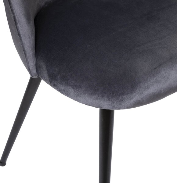 Καρέκλα Τραπεζαρίας (52x54x84) A-S Slano Velvet Grey 184908D