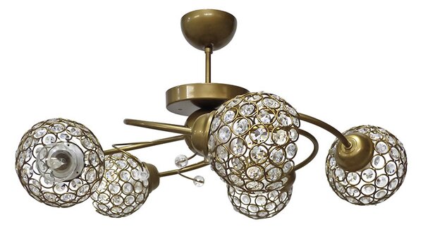 Φωτιστικό Οροφής Πολύφωτο Heronia Chris Bronze 01-0361
