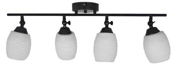Σποτ Πολύφωτο Heronia Barrel Black/White 01-0393