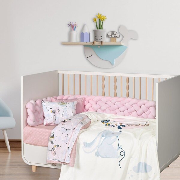 Κουβέρτα Βρεφική 4915 Fleece Light Blue-Pink-Mint Das Home