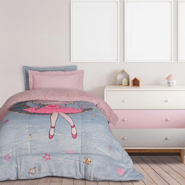 Κουβερτοπάπλωμα Παιδικό 4922 Grey-Pink Das Home