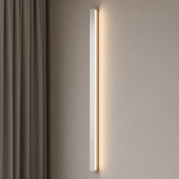 Lucande Φωτιστικό τοίχου LED Kinsley, 90 εκ., νικέλιο, με δυνατότητα ρύθμισης, ρυθμιζόμενος, Μεταλλικό, Σαλόνι / τραπεζαρία, Μέταλλο, σύγχρονο