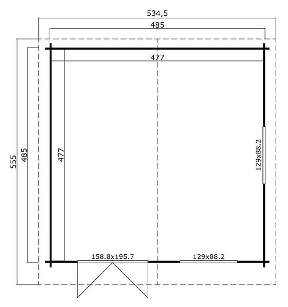 ΞΥΛΙΝΟ ΣΠΙΤΙ ΤΕΡΨΙΧΟΡΗ 505 X 505ΕΚ