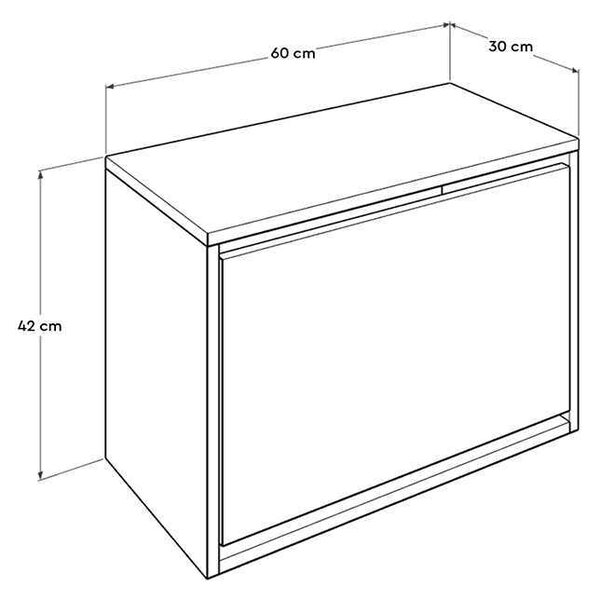 Παπουτσοθήκη Step Megapap 6 ζευγών σε χρώμα λευκό 60x30x42εκ