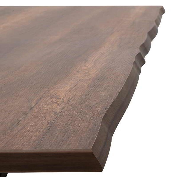 Τραπέζι Walter Megapap Mdf - μεταλλικό χρώμα καρυδί 160x80x75εκ