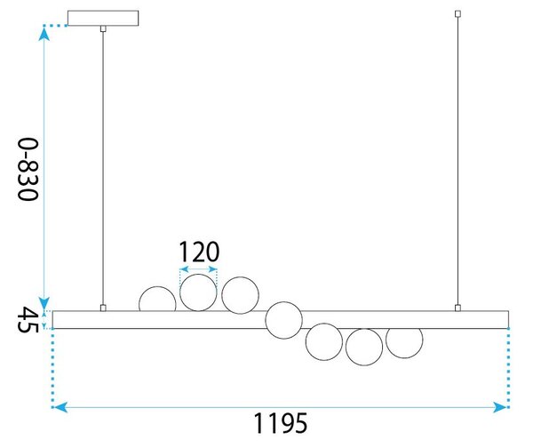 Κρεμαστό φωτιστικό οροφής APP1907-7CP