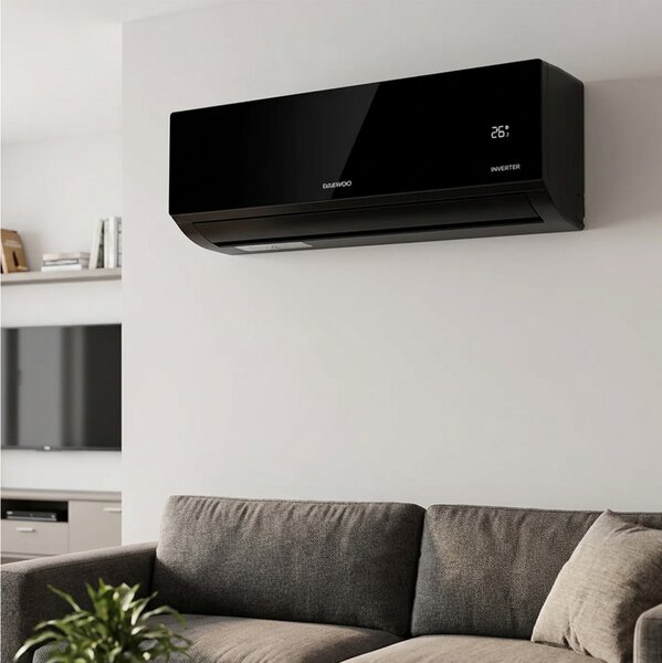 Κλιματιστικό Inverter Daewoo DAC-09CHSDB-NK με Wi-Fi, απόδοση 9000 Btu και ενεργειακή κλάση A++/A+++ - Black