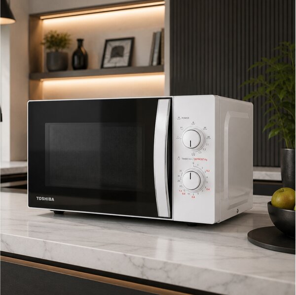 Φούρνος μικροκυμάτων Toshiba MW-MG20PWH με χωρητικότητα 20L και ισχύ 800W - White