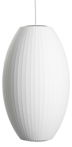 HAY Κρεμαστό φωτιστικό Nelson Cigar Bubble M, Ø 33 cm, λευκό, ρυθμιζόμενος, Λευκό, Σαλόνι / τραπεζαρία, Πλαστικό, σχεδιασμός