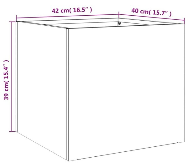 Ζαρντινιέρες 2 τεμ. Λαδί 42x40x39 εκ. από Ατσάλι - Πράσινο