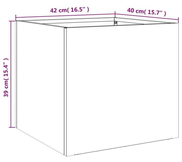 Ζαρντινιέρα Λευκή 42x40x39 εκ. από Χάλυβα - Λευκό