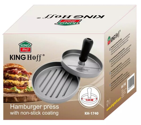 Πρέσα Burger Kinghoff KH 1740, 12 cm, Αντικολλητική επίστρωση, Γκρι