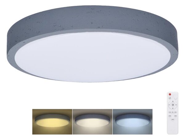 Solight WO8001 - LED Φωτιστικό dimming GREY LED/48W/230V 3000-6500K διάμετρος 38 cm + RC