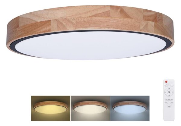 Solight WO8005 - LED Φωτιστικό dimming IRON OAK LED/48W/230V 3000-6500K διάμετρος 40 cm+RC