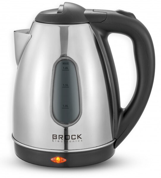 Ηλεκτρικός βραστήρας Brock WK 0601 SS, 1500W, 1.8 l, Ανοξείδωτο, Τριπλή προστασία, Inox