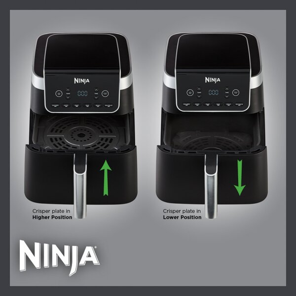 Φριτέζα ζεστού αέρα Ninja Max Pro AF180EU, 2000W, 6,2 l, 1,2 kg, 40-240C, 6 προγράμματα, Μαύρο