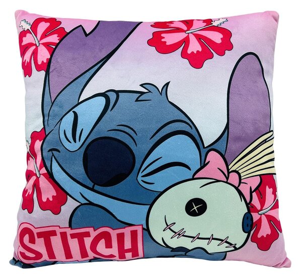 Διακοσμητικό Μαξιλάρι Βελουτέ 2 Όψεων (38x38) Dimcol Stitch 613 Pink