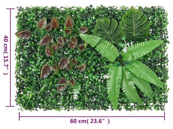  Φράχτης 6 τεμ. Πράσινος 40 x 60 εκ. από Τεχνητό Φυτό