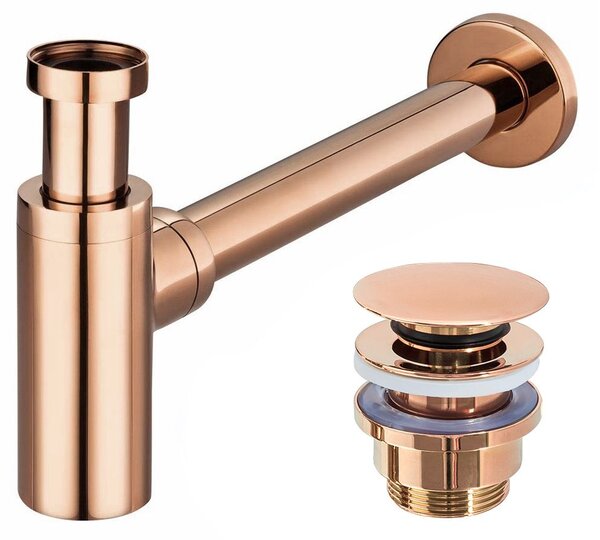 Νιπτήρας Universal Click-Klak Siphon Rea, Rose Gold