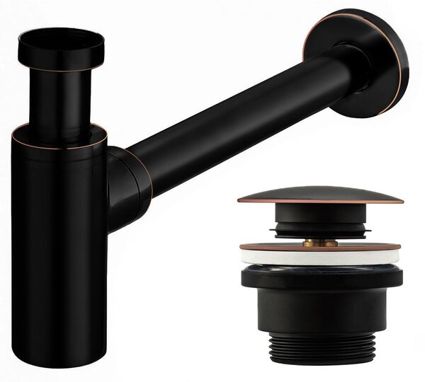 Universal Click-Clack Νιπτήρας Siphon Rea Black Antique
