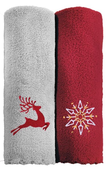 Σετ Χριστουγεννιάτικες Πετσέτες Christmas Towels Set 3 2x(35X50) - Saint Clair