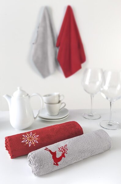 Σετ Χριστουγεννιάτικες Πετσέτες Christmas Towels Set 3 2x(35X50) - Saint Clair