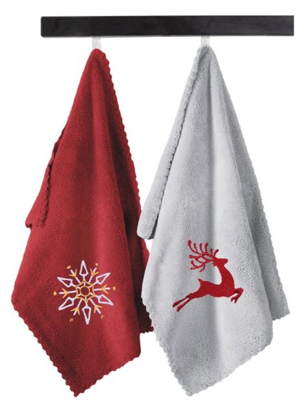 Σετ Χριστουγεννιάτικες Πετσέτες Christmas Towels Set 3 2x(35X50) - Saint Clair