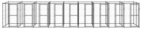 VidaXL Κλουβί Σκύλου Εξωτερικού Χώρου 21,78 μ² από Ατσάλι