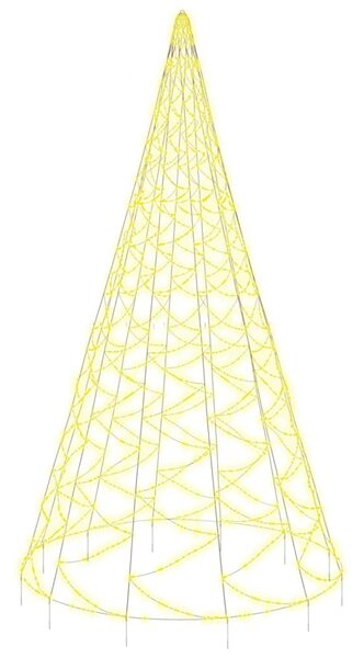 VidaXL Χριστουγ. Δέντρο για Ιστό Σημαίας 1400 LED Θερμό Λευκό 500 εκ