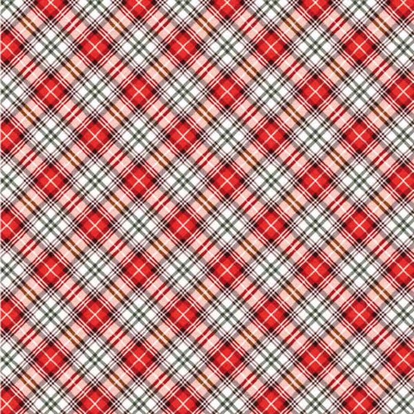 Borea Καρέ Χριστουγεννιάτικο Tartan 90 x 90 cm Κόκκινο