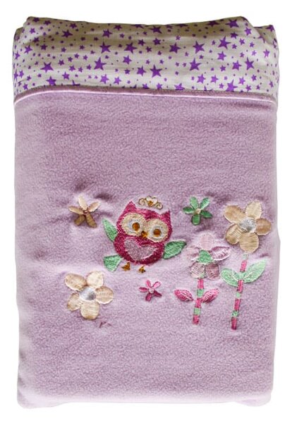 Isadore Lorraine Κουβέρτα Fleece με Κέντημα Bebe 110×160 - Pink Owl