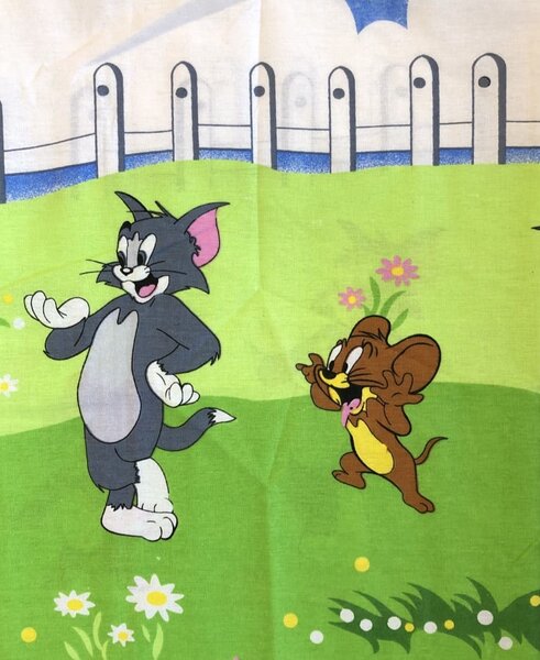 Ariete Σετ Σεντόνια 3 Τμχ Μονά Βαμβακερά 260×160 – Tom and Jerry Πράσινο/Μπλε