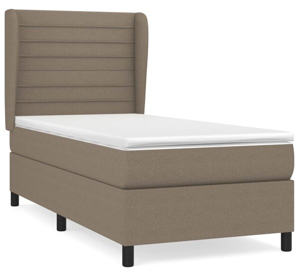 VidaXL Κρεβάτι Boxspring με Στρώμα Taupe 80x200 εκ. Υφασμάτινο