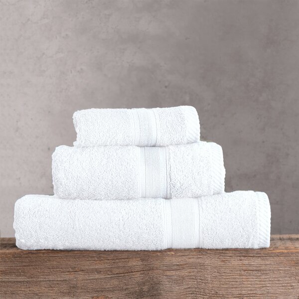 Πετσέτα Προσώπου (50x90) Rythmos Illusion 480gsm Λευκο