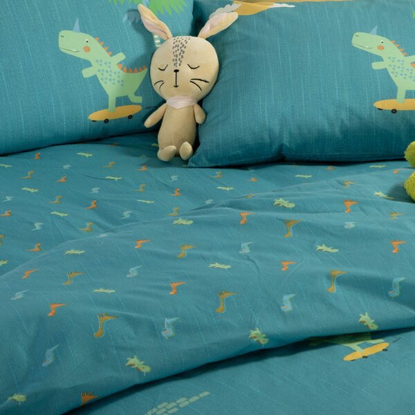 Σεντόνια Μονά (170x260) Nef-Nef Homeware Junior Dinos On Wheels