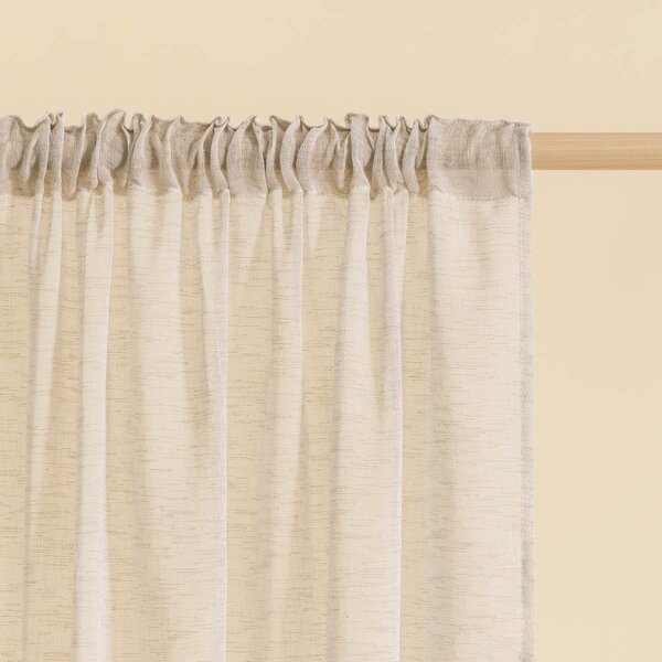 Κουρτίνα (140x270) Με Τρέσα Easy Home Harmonica Beige