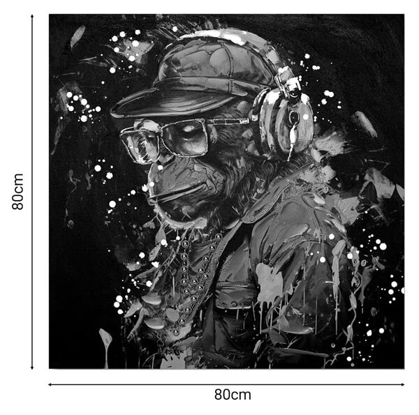 Πίνακας σε καμβά Monkey Inart 80x3x80εκ