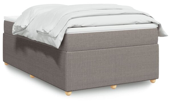 VidaXL Κρεβάτι Boxspring με Στρώμα Taupe 120x200 εκ. Υφασμάτινο