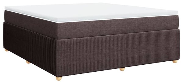 VidaXL Κρεβάτι Boxspring με Στρώμα Σκούρο Καφέ 180x200 εκ Υφασμάτινο