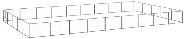 VidaXL Σπιτάκι Σκύλου Μαύρο 45 μ² Ατσάλινο