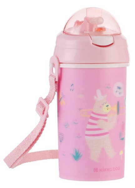 Παγούρι 450ml Με Καλαμάκι Kikka Boo Music Fest Pink
