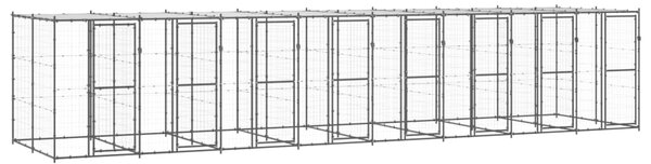 VidaXL Κλουβί Σκύλου Εξωτ. Χώρου με Στέγαστρο 19,36 μ² από Ατσάλι