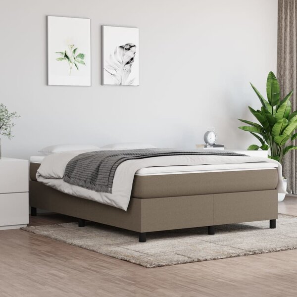 VidaXL Πλαίσιο Κρεβατιού Boxspring Taupe 140x200 εκ. Υφασμάτινο