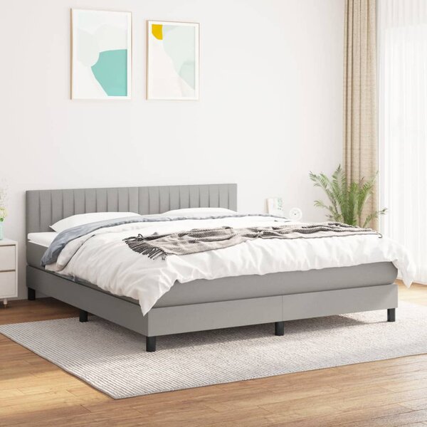 VidaXL Κρεβάτι Boxspring με Στρώμα Αν. Πράσινο 160x200εκ Υφασμάτινο