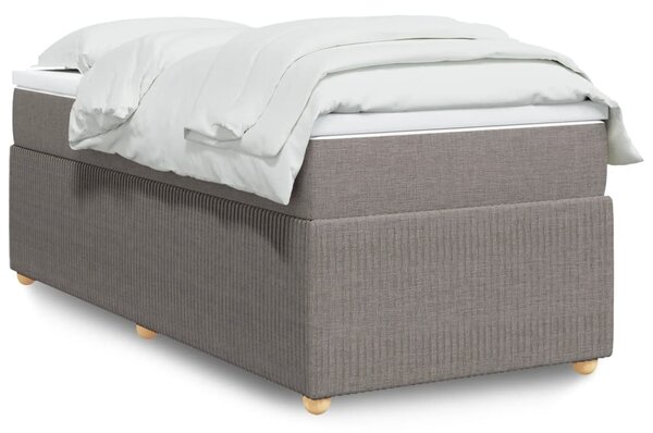 VidaXL Κρεβάτι Boxspring με Στρώμα Taupe 100 x 200 εκ. Υφασμάτινο