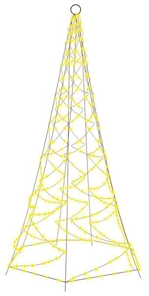 VidaXL Χριστουγεν. Δέντρο για Ιστό Σημαίας 200 LED Θερμό Λευκό 180 εκ