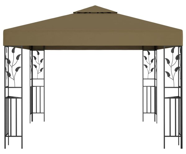 VidaXL Κιόσκι με Φωτάκια LED Taupe 3 x 3 μ