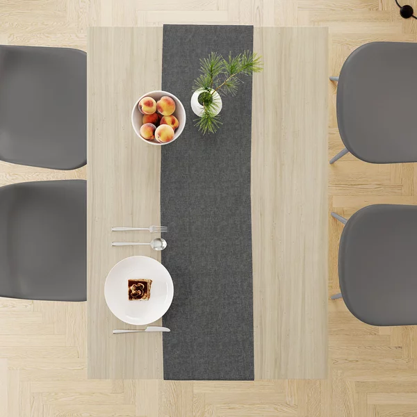 Αλέκιαστη Τραβέρσα (40x180) Dimcol Panama Dark Grey