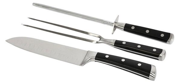 Μαχαίρι Santoku - Πιρούνα - Ακονιστήρι Espiel Steak HAS102