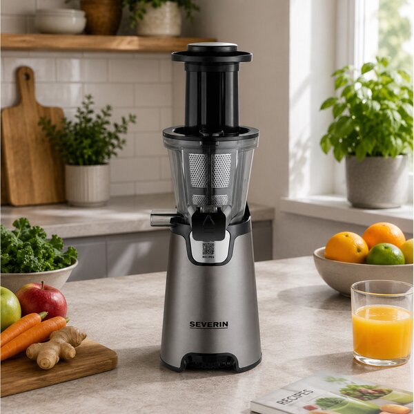 Αποχυμωτής Severin Slow juicer ES3571 με ισχύ 150W και χωρητικότητα 1L - Γκρι